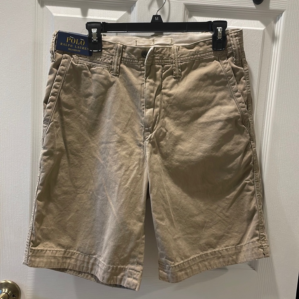 Polo by Ralph Lauren men’s relaxed fit khaki shorts 30 waist